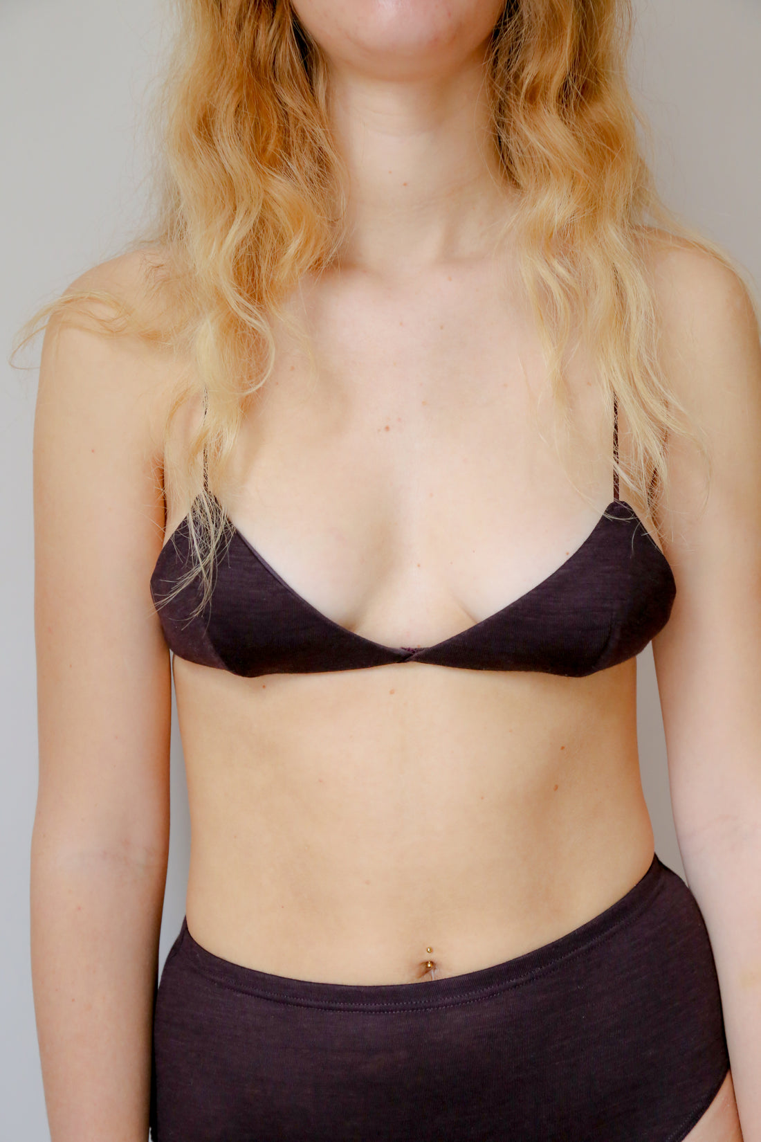 Wool triangle Bra