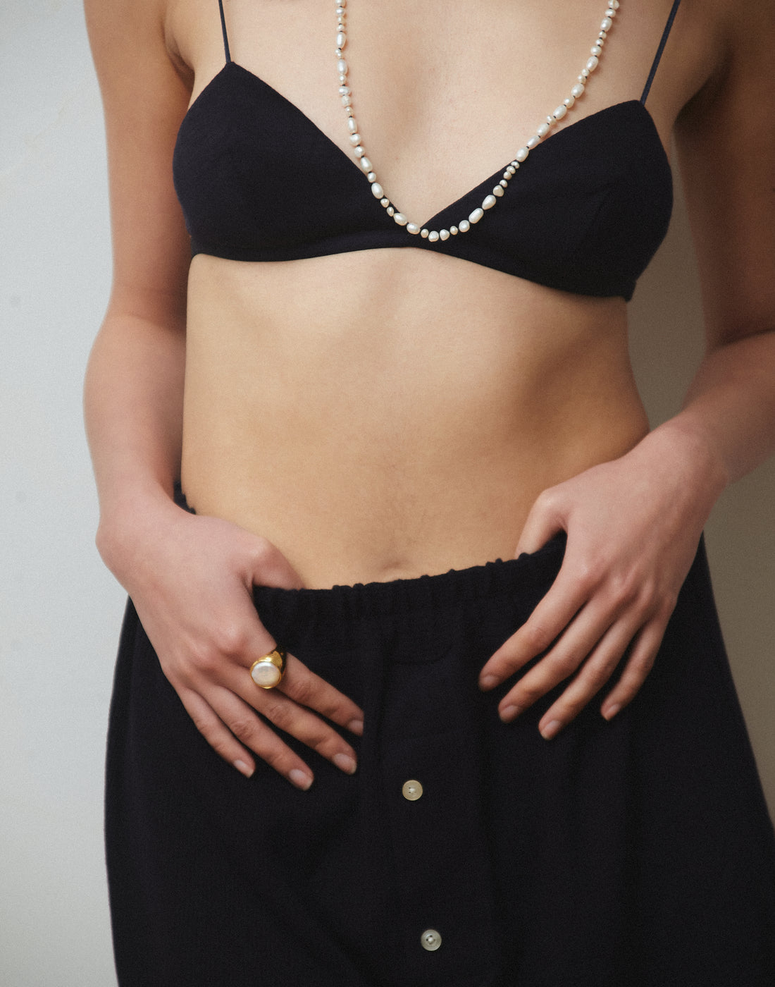 Wool triangle Bra