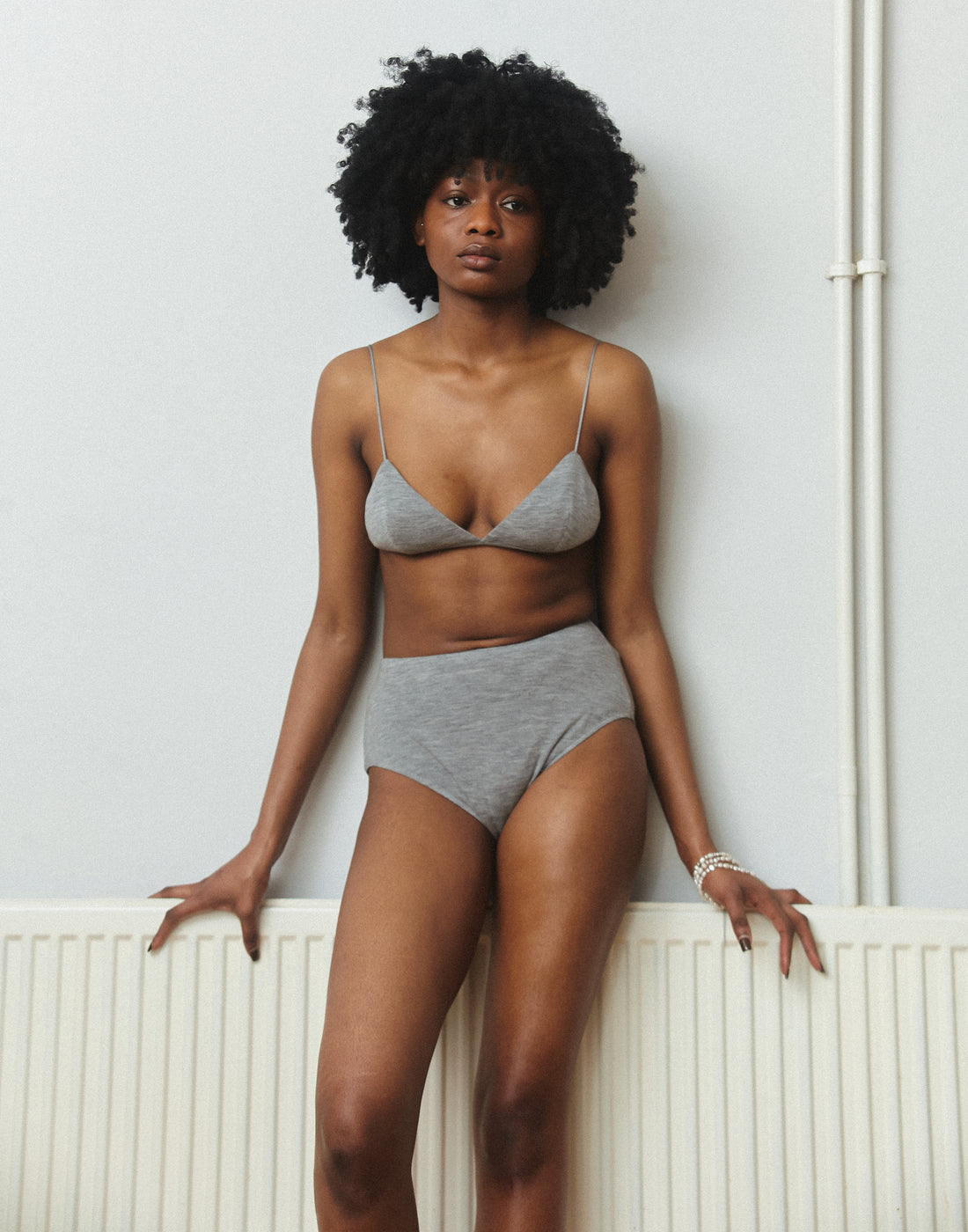 Wool triangle Bra