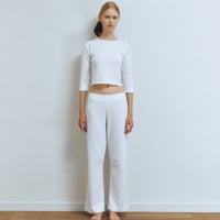 FlowerMesh Cotton 3/4 Sleeve Tshirts