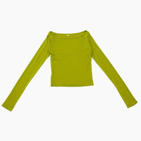 【NEW】Boat Neck Long Tee