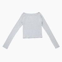 【NEW】Boat Neck Long Tee