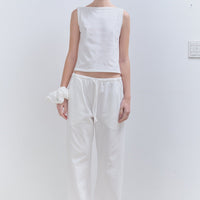 【NEW】Cotton Boat Neck Tanktop