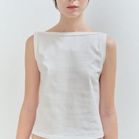 【NEW】Cotton Boat Neck Tanktop
