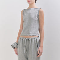 【NEW】Cotton Boat Neck Tanktop