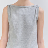 【NEW】Cotton Boat Neck Tanktop