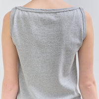 【NEW】Cotton Boat Neck Tanktop