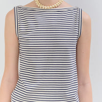 【NEW】Cotton Boat Neck Tanktop
