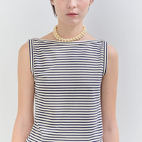 【NEW】Cotton Boat Neck Tanktop