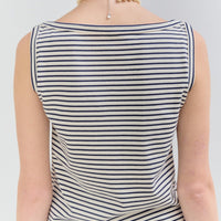 【NEW】Cotton Boat Neck Tanktop