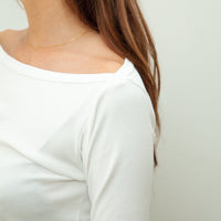【NEW】Boat Neck Long Tee