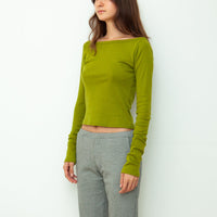 【NEW】Boat Neck Long Tee