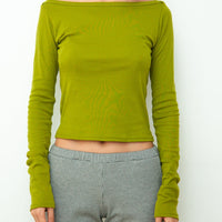 【NEW】Boat Neck Long Tee