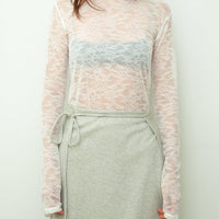 【NEW】Lace Boat Neck T-shirts