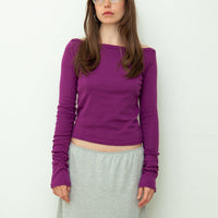 【NEW】Boat Neck Long Tee
