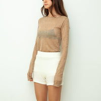 【NEW】Lace Boat Neck T-shirts