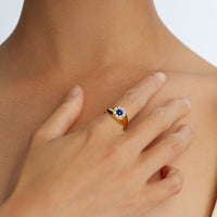 【NEW】Stone×Pearl Flower Ring