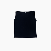 【NEW】Cotton Boat Neck Tanktop