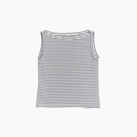 【NEW】Cotton Boat Neck Tanktop