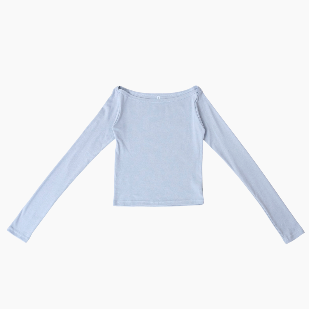 NEW】Boat Neck Long Tee – draw