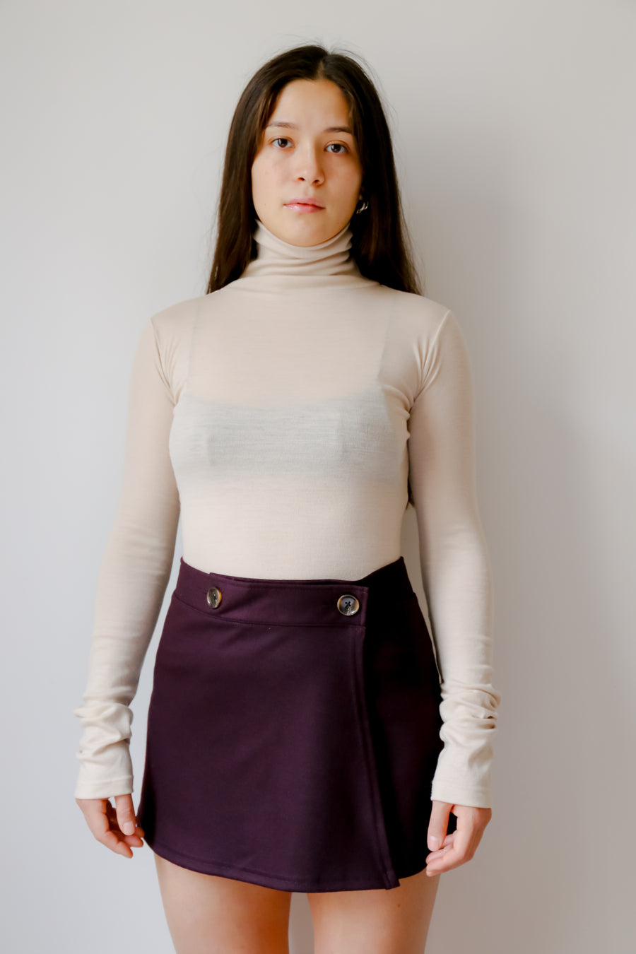 【NEW】Merino Wool 100% Sheer Turtle Neck