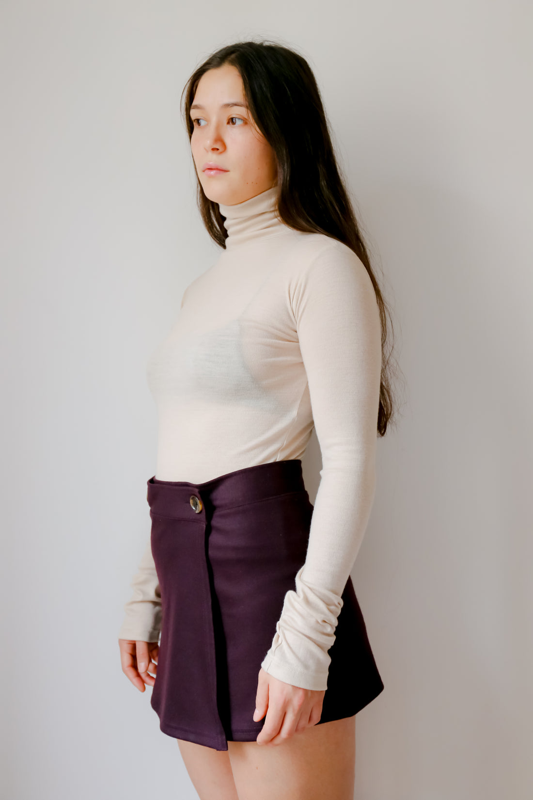 【NEW】Merino Wool 100% Sheer Turtle Neck