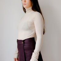 【NEW】Merino Wool 100% Sheer Turtle Neck