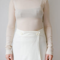 【NEW】Merino Wool 100% Sheer Long Sleeve Tops