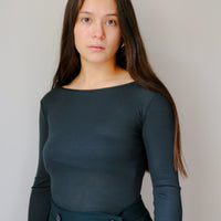 【NEW】Merino Wool 100% Sheer Long Sleeve Tops