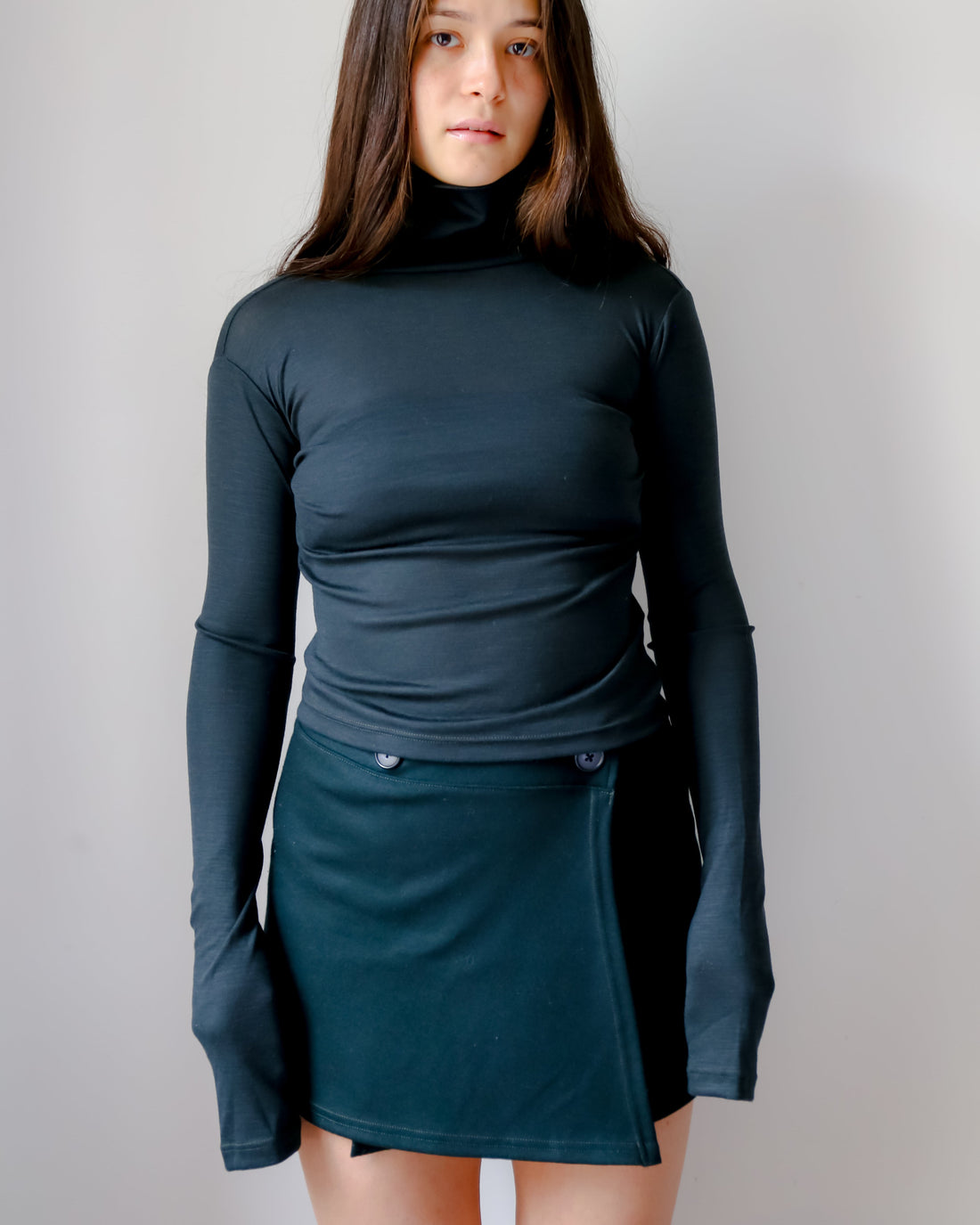 【NEW】Merino Wool 100% Sheer Turtle Neck