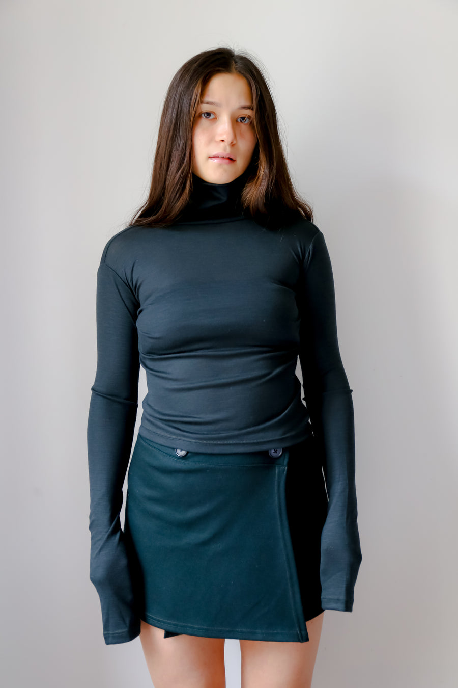 【NEW】Merino Wool 100% Sheer Turtle Neck