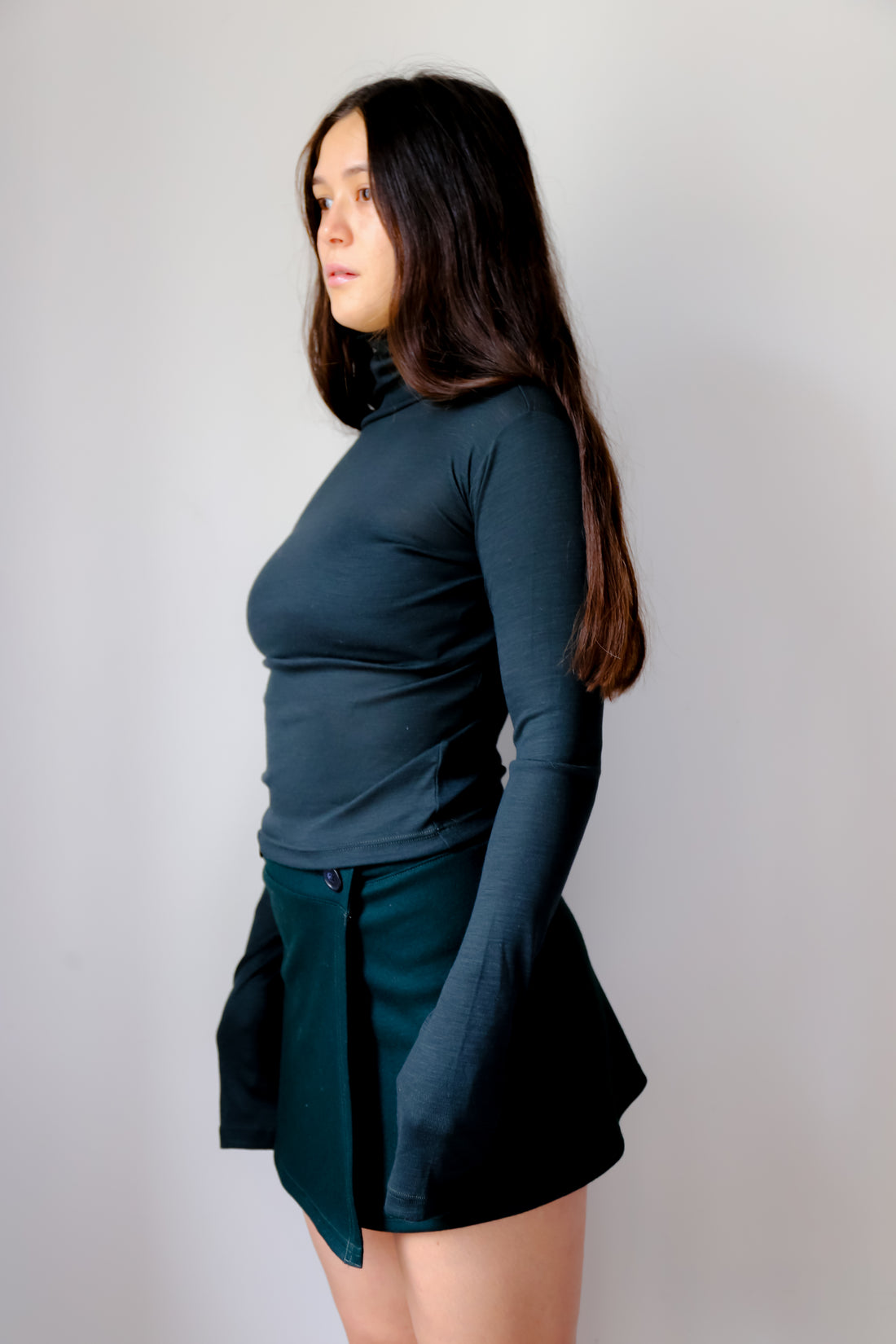 【NEW】Merino Wool 100% Sheer Turtle Neck