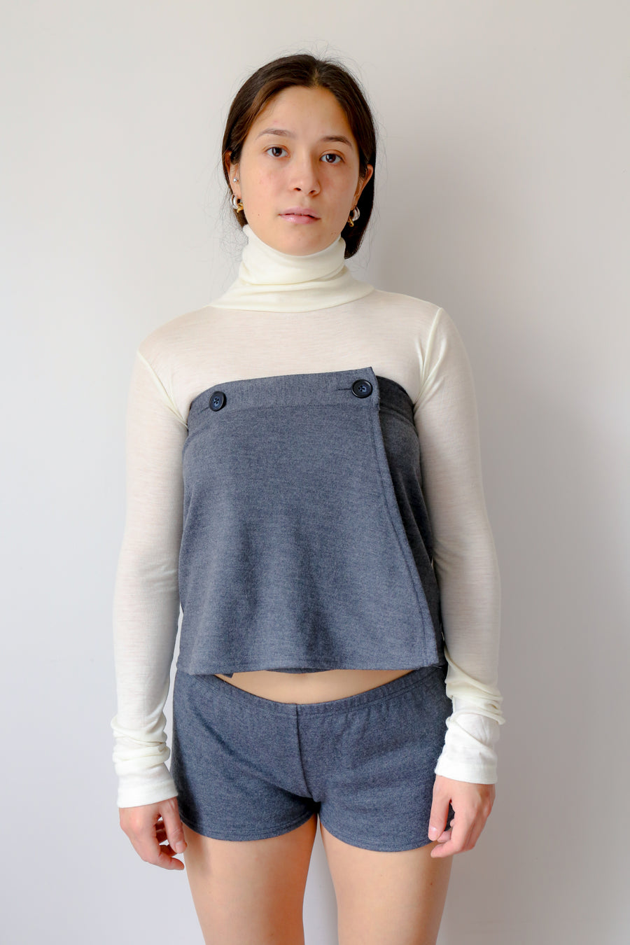 【NEW】Merino Wool 100% Sheer Turtle Neck