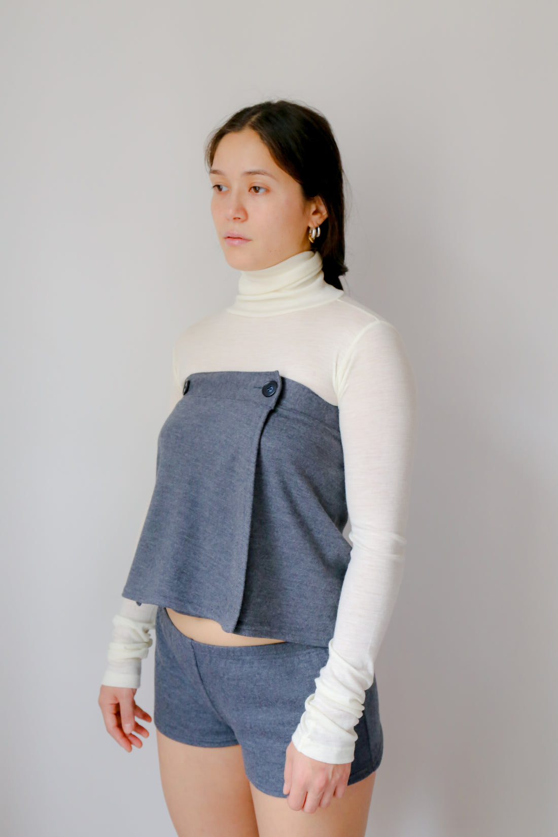 【NEW】Merino Wool 100% Sheer Turtle Neck