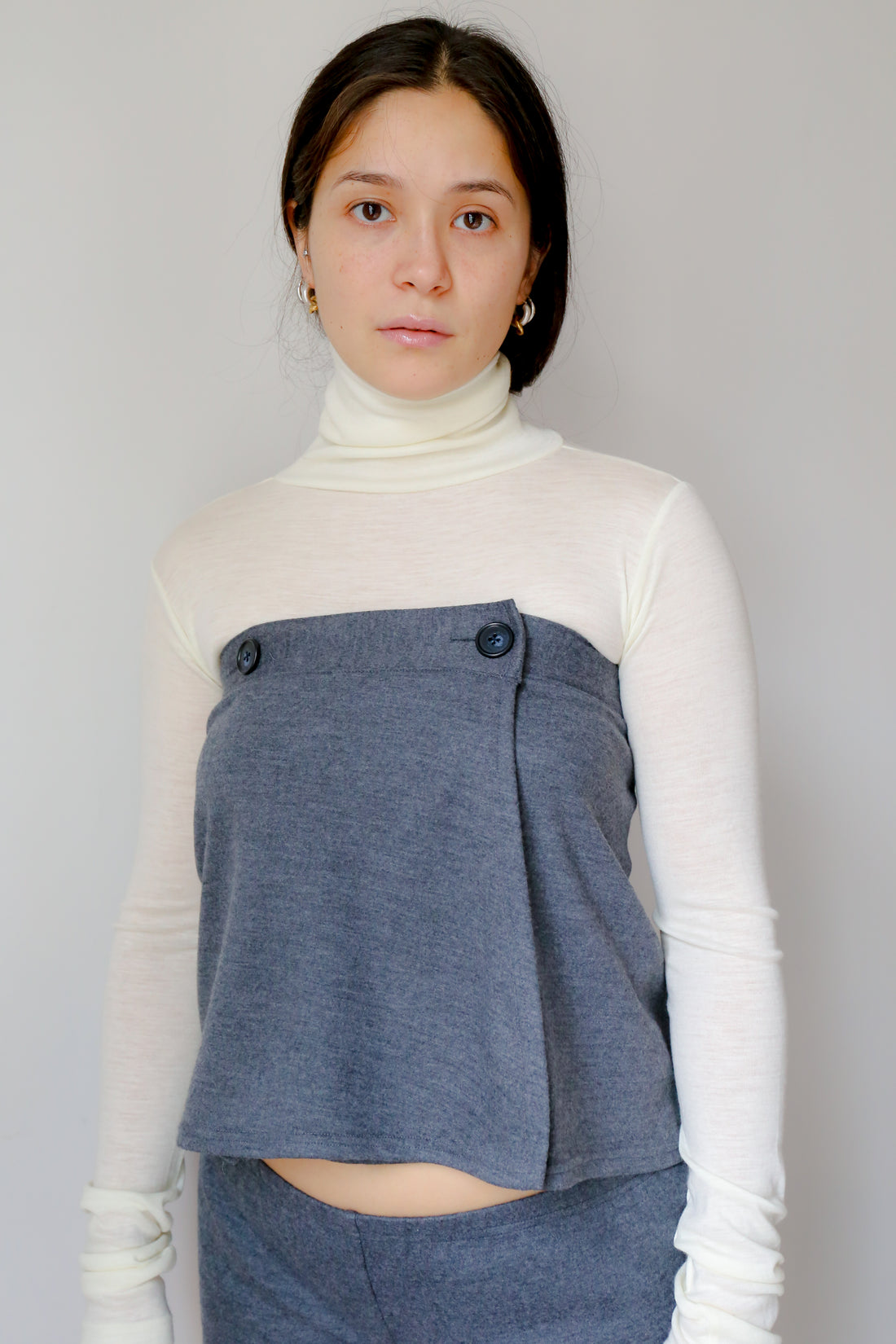 【NEW】Merino Wool 100% Sheer Turtle Neck