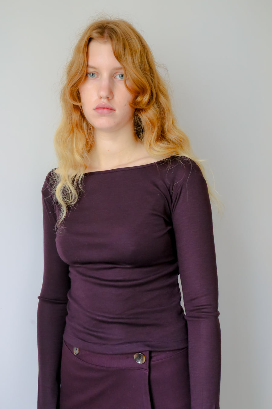 【NEW】Merino Wool 100% Sheer Long Sleeve Tops