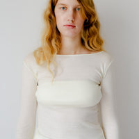 【NEW】Merino Wool 100% Sheer Long Sleeve Tops