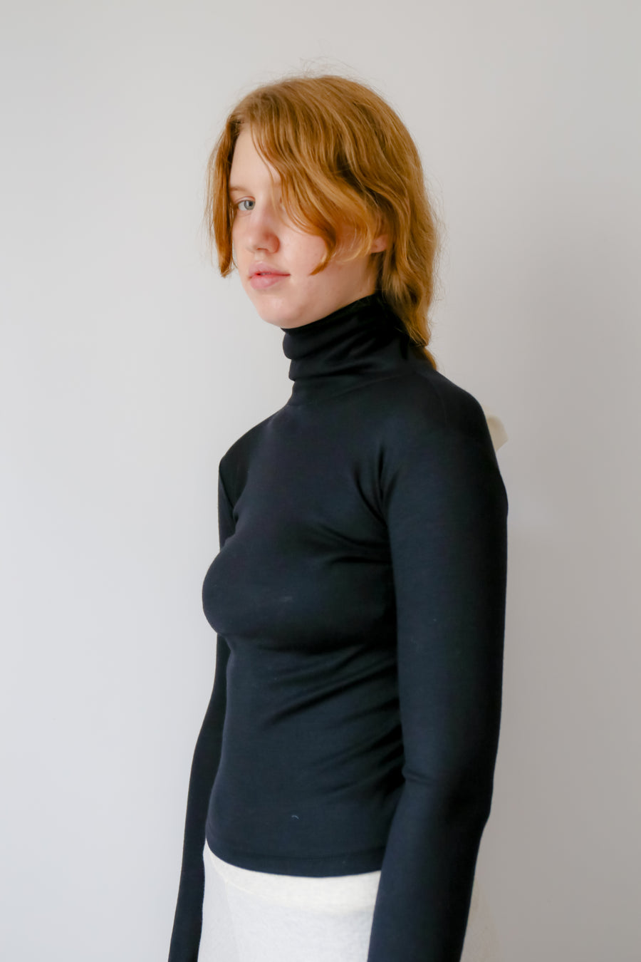 【NEW】Merino Wool 100% Sheer Turtle Neck