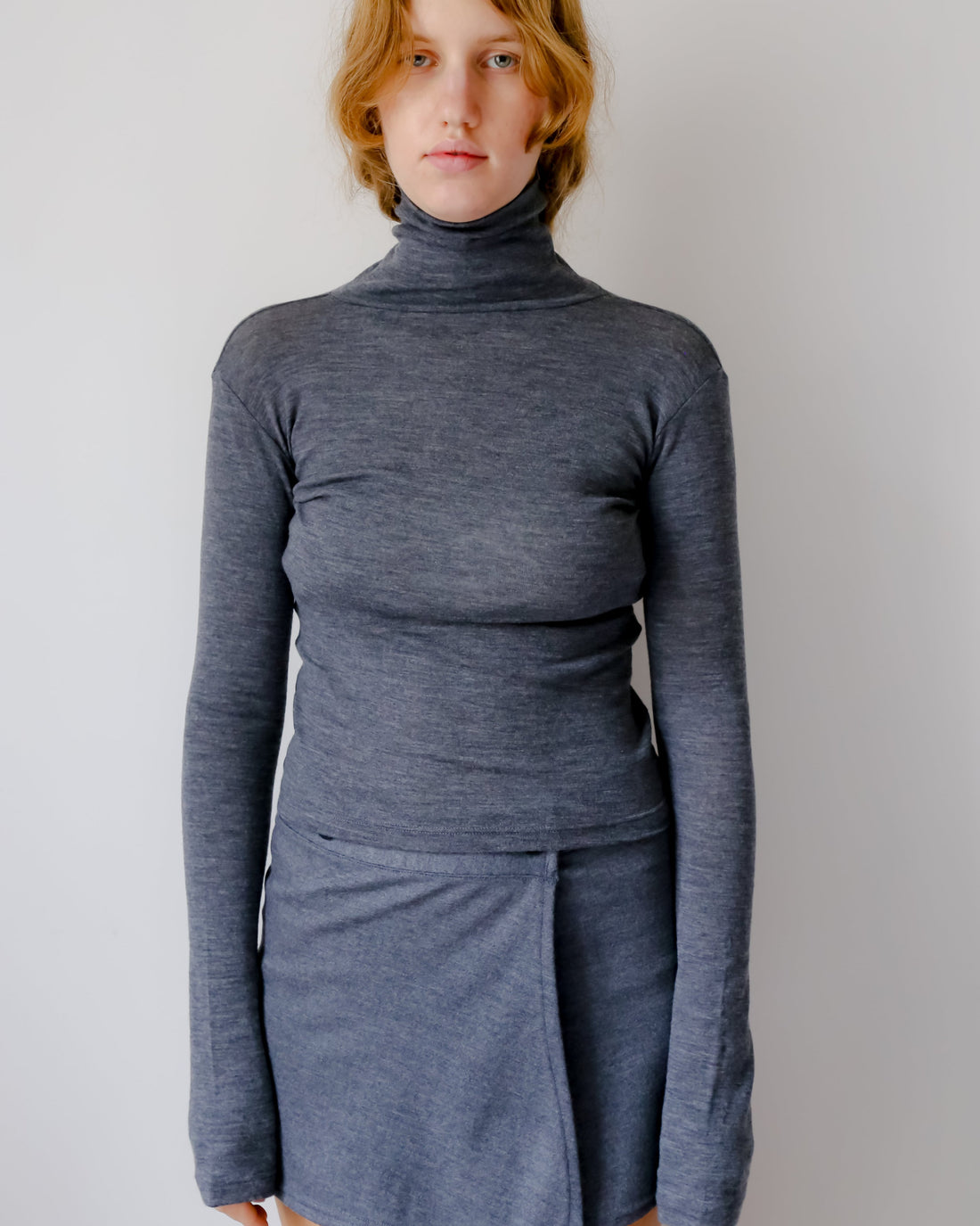 【NEW】Merino Wool 100% Sheer Turtle Neck