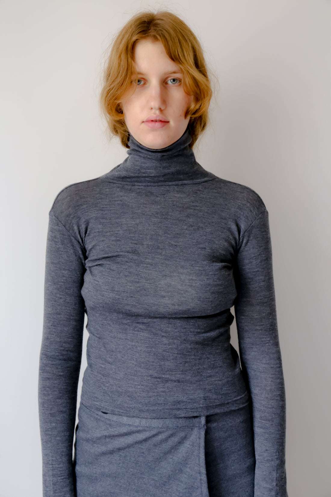 【NEW】Merino Wool 100% Sheer Turtle Neck