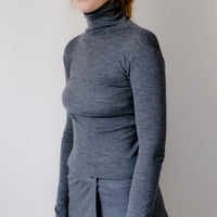 【NEW】Merino Wool 100% Sheer Turtle Neck