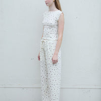 Flower Dots Cotton Easy Pants