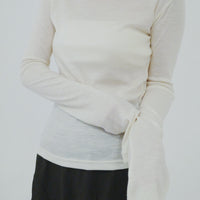 【NEW】Merino Wool 100% Sheer Long Sleeve Tops