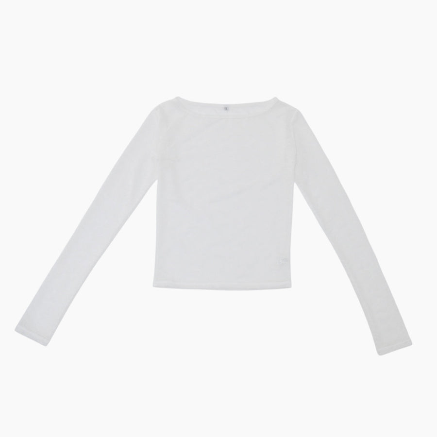 【NEW】Lace Boat Neck T-shirts