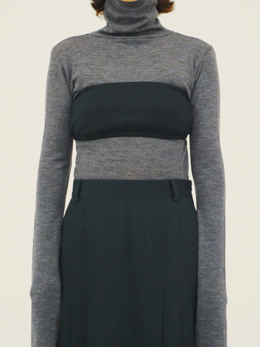 【NEW】Merino Wool 100% Sheer Turtle Neck