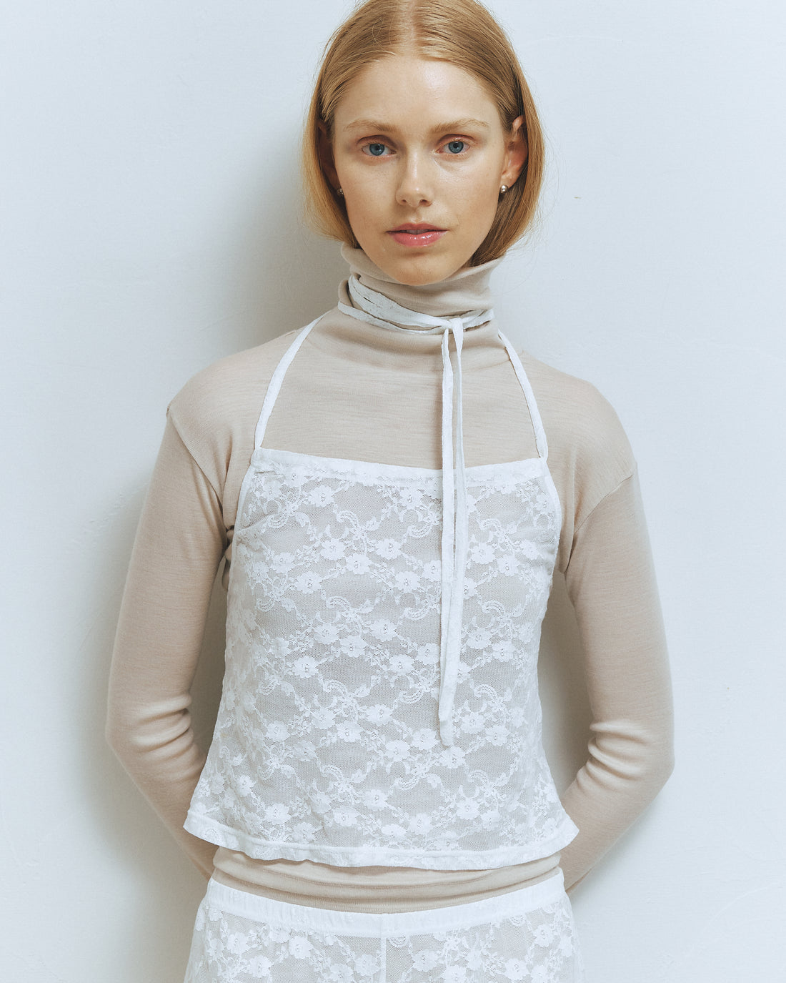 【NEW】Merino Wool 100% Sheer Turtle Neck