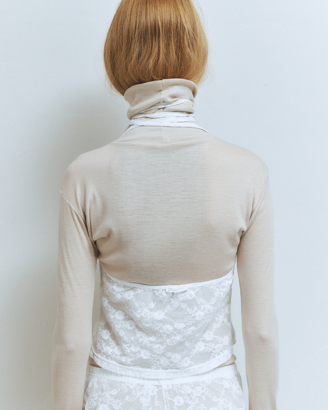 【NEW】Merino Wool 100% Sheer Turtle Neck