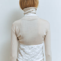 【NEW】Merino Wool 100% Sheer Turtle Neck