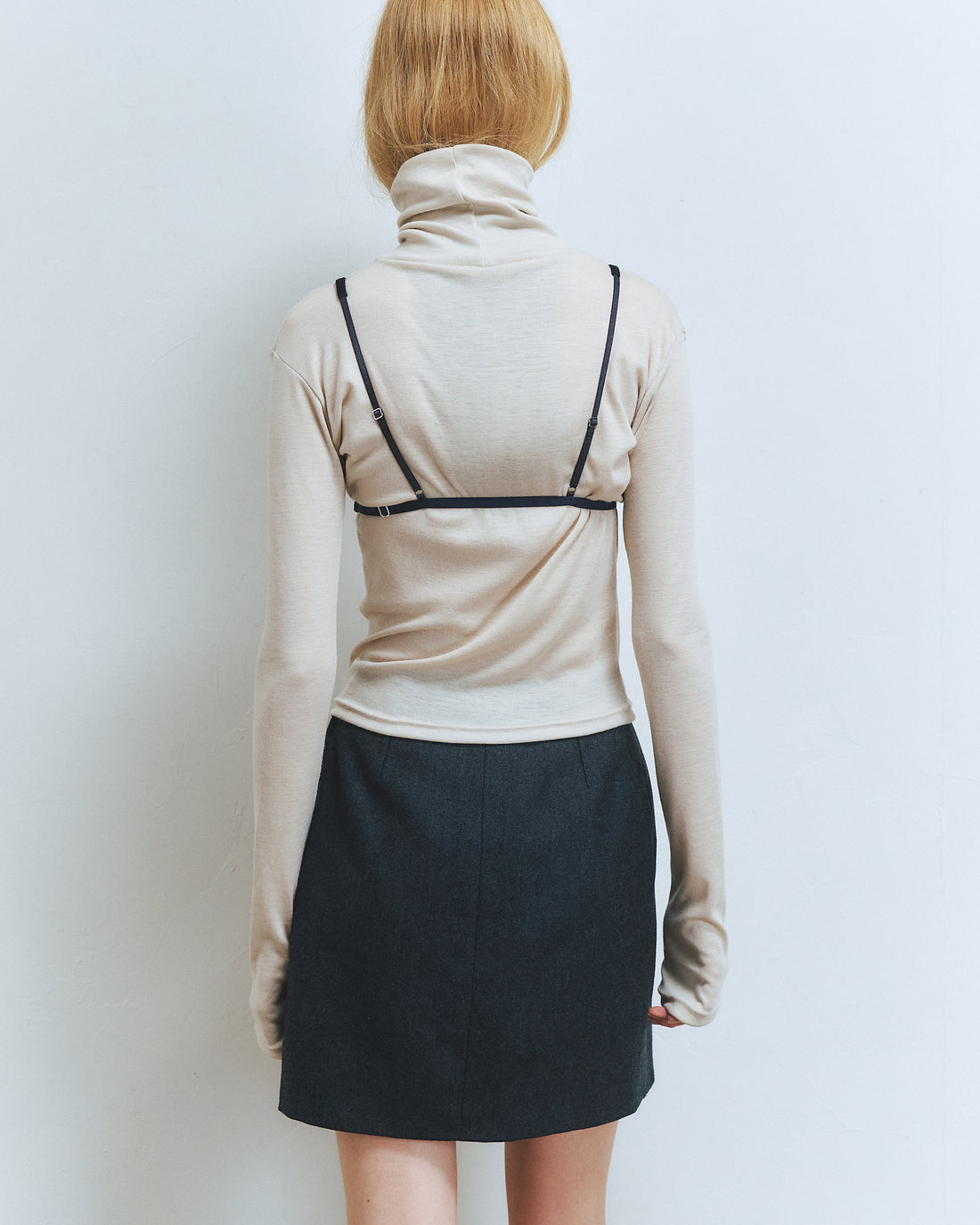 【NEW】Merino Wool 100% Sheer Turtle Neck