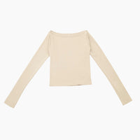 【NEW】Boat Neck Long Tee